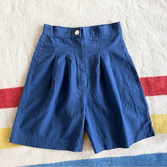 Ilana Kohn Boyd shorts in blue cotton/linen - Picture 4 of 8